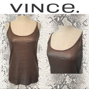 Vince Gray/brown Sequin tank top NWT!